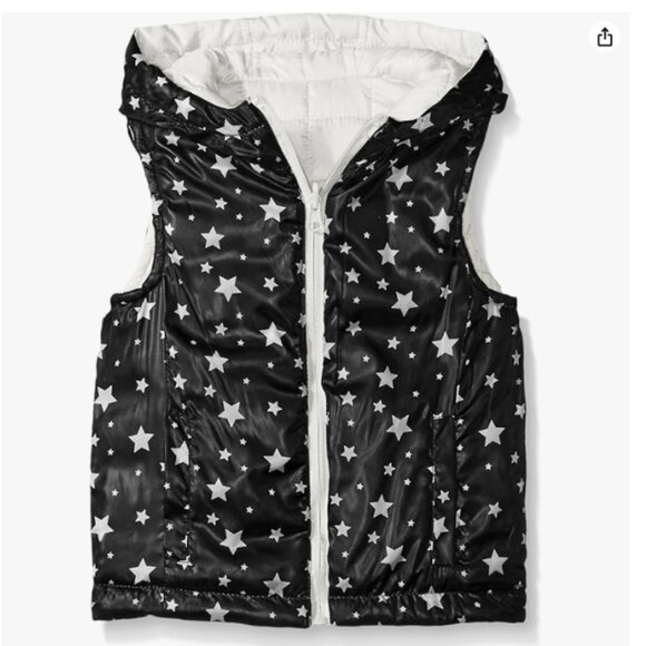 NEW Urban Republic Girls' Light Weight Puff Reversible White Vest, Sz. 5/6 - Picture 2 of 2